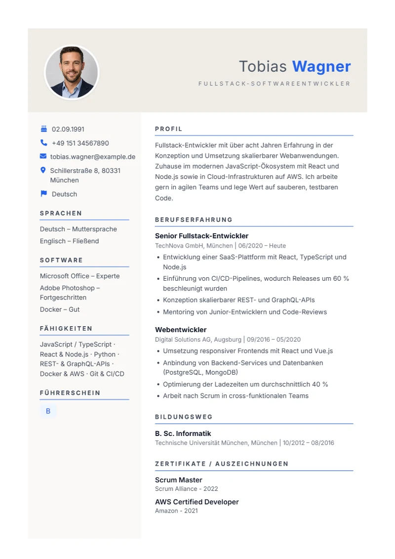 Weber Structure Schweizer Lebenslauf Vorlage