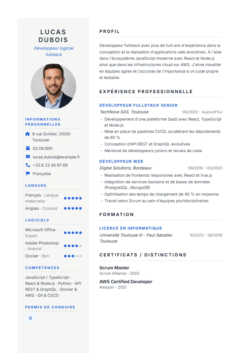 Prestige Luxury Schweizer Lebenslauf Vorlage
