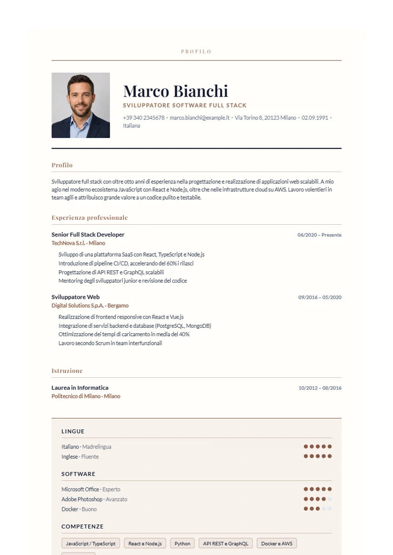 Editorial Serif Schweizer Lebenslauf Vorlage