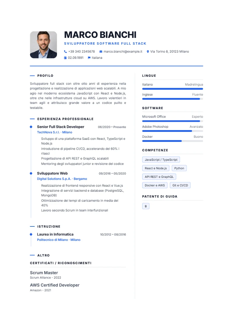 Career Journey Schweizer Lebenslauf Vorlage