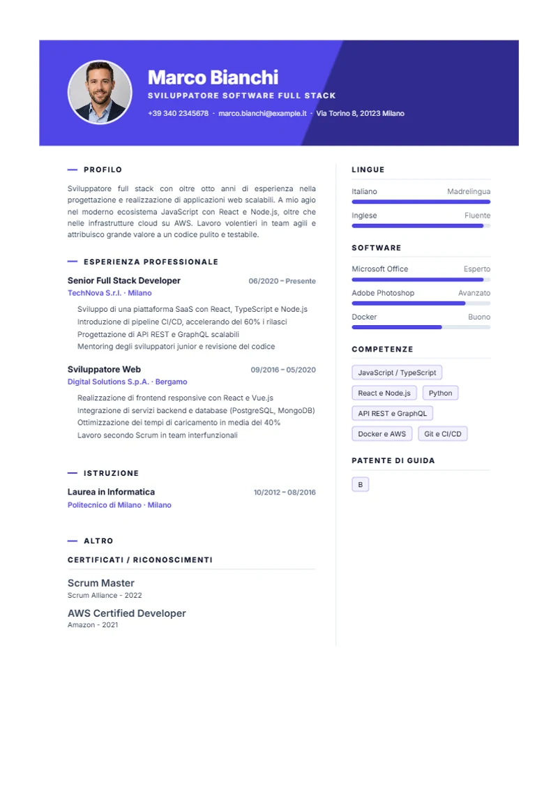 Slanted Accent Schweizer Lebenslauf Vorlage